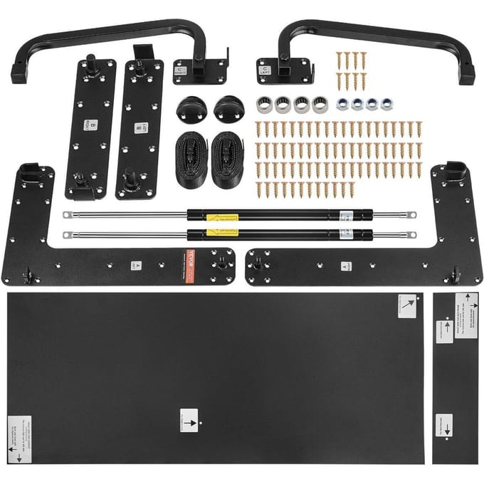 Kit de lit escamotable Queen Size Vertical Deluxe Quincaillerie de lit mural DIY Pliant