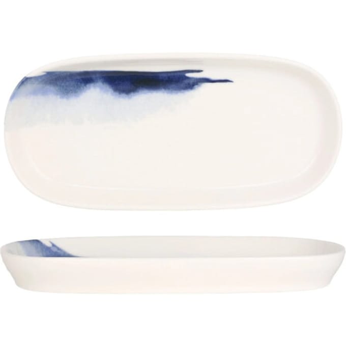 Bonna Serveerschaal - Blue Wave - Porselein - 21 cm - set van 2