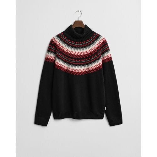 Gant Trui Fair Isle Pattern Zwart / male