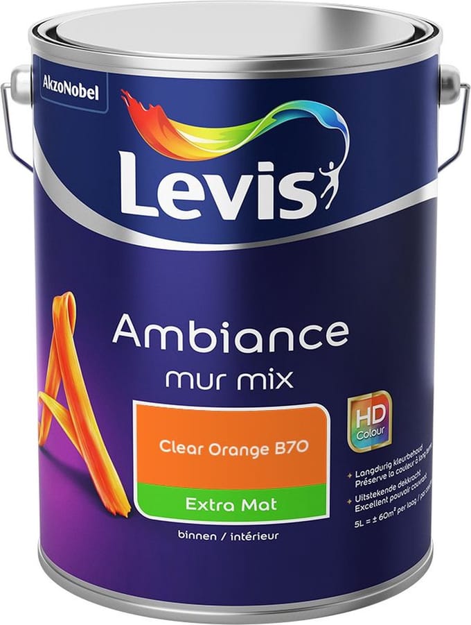 Levis - Ambiance Mur Extra Mat Mix - Clear Orange B70 - Mengverf - 5 L