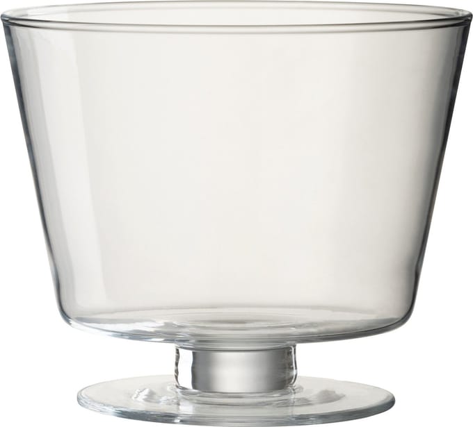 J-Line vaas Olivia - glas - transparant - Ø 19 cm