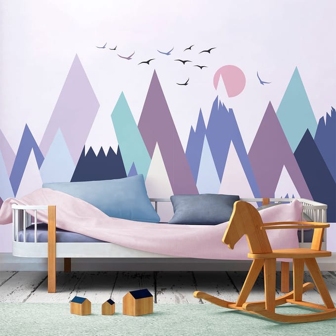 Beyonka Scandinavische Bergen Kinderstickers 60 x 90 cm