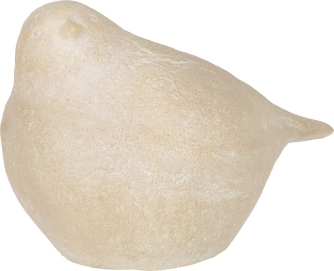 J-Line figuur Vogel - polyresin - creme - large