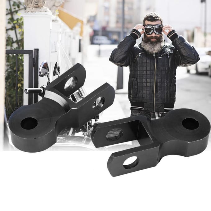 2 stuks Motorfiets Achterschokdemper Verhoger 5cm Verhogingsapparaat Pad voor Chassis Screwless white