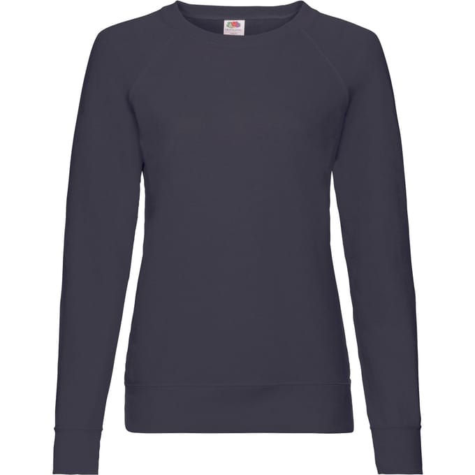 Fruit of the Loom Dames/Dames Lichtgewicht Lady Fit Raglan Sweatshirt (Deep Navy)