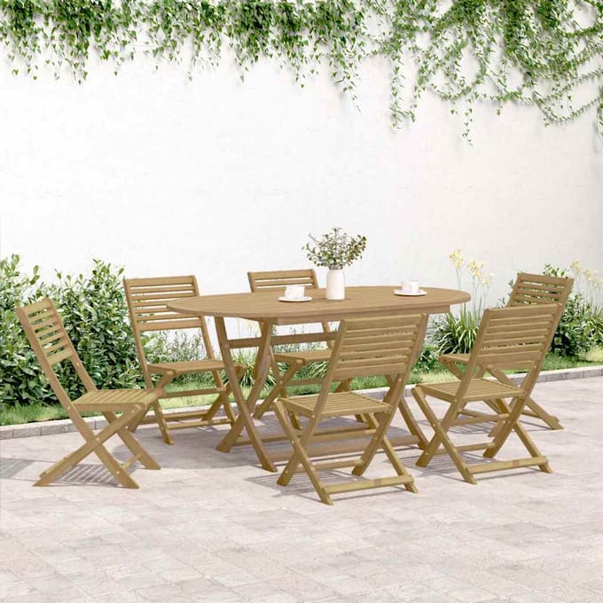 vidaXL - Klapstoelen - 6 - stuks - 48,5x61,5x87 - cm - Massief - acaciahout
