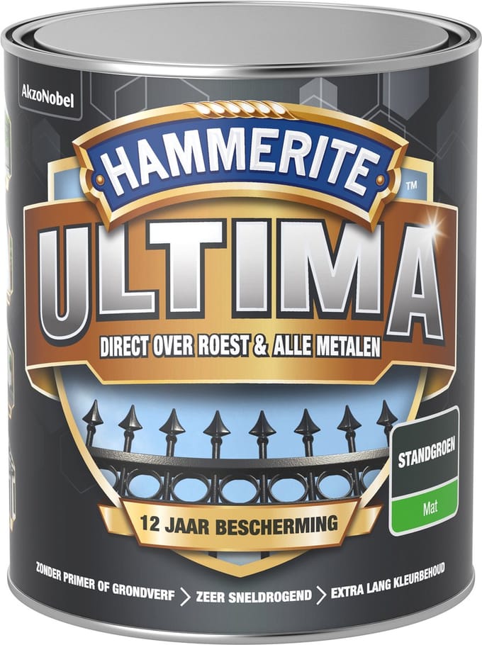 Hammerite Metaallak Ultima Mat Standgroen 750ml