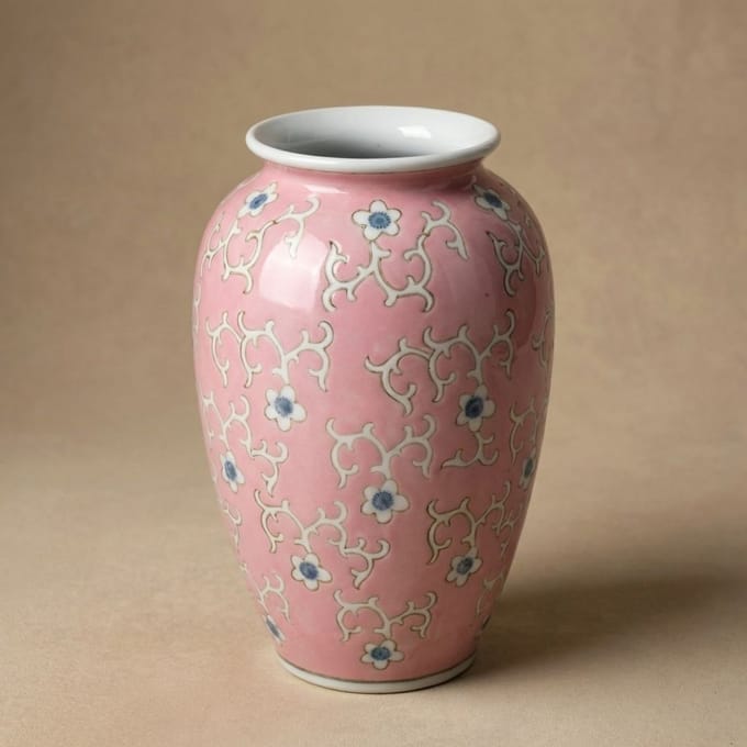 Vaas Porselein Roze Ø17,5 ↑27,5 cm