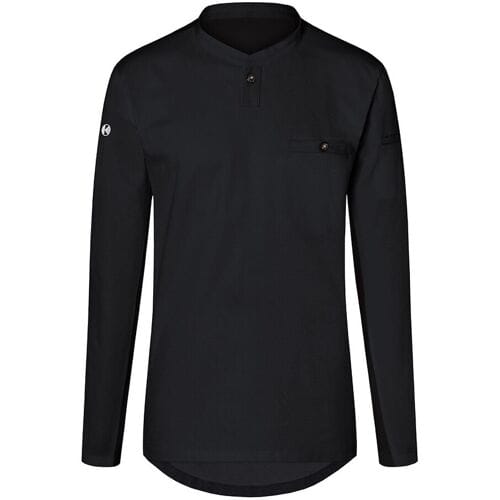 (6 stuks) KARLOWSKY Lange Mouw Heren Werkshirt Performance - Zwart - maat: M