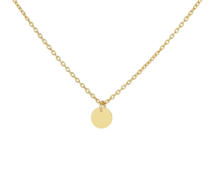 ARLIZI 1883 Ketting rondje hanger - verguld - 44 cm