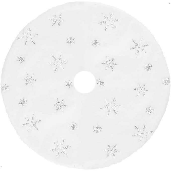 Springos Kerstboomrok | Kerstboomkleed | Kerstboomversiering | 90 cm | Wit