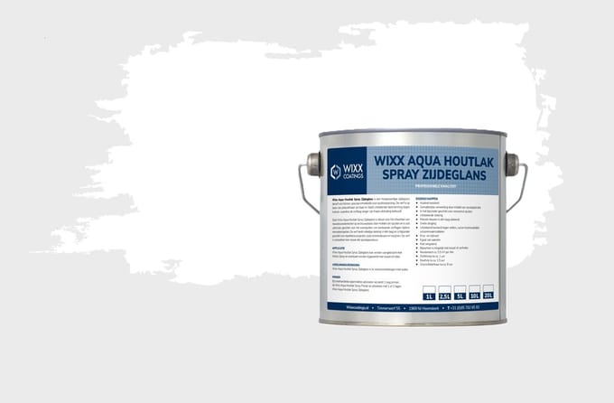 Wixx Aqua Houtlak Spray Zijdeglans - 20L - Wit