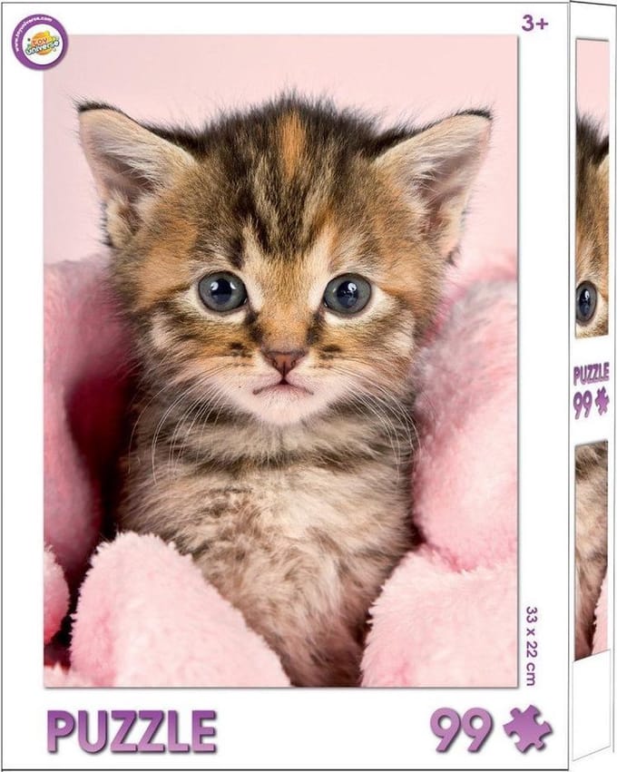 Kitten puzzel - 99 stuks - Kat / Poes puzzle - 33 x 22 cm.