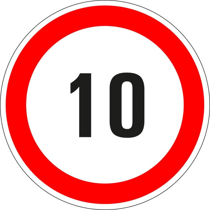10 sticker - zelfklevende folie 100 mm