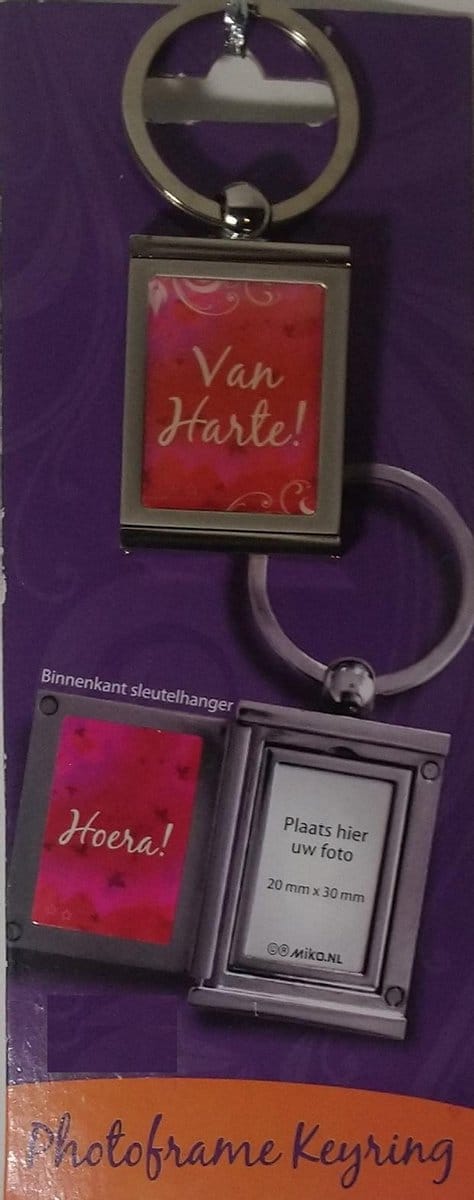 Sentiment - fotolijstje - sleutelhanger - Van Harte