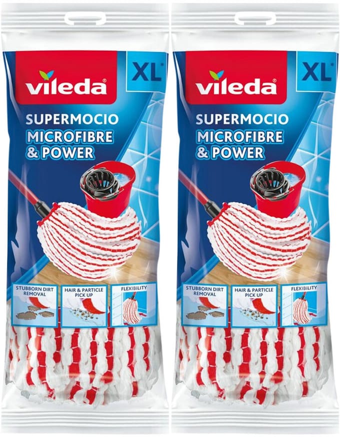 Vileda Super Mocio Microvezel & Power Navulling - 2 x - Voordeelverpakking