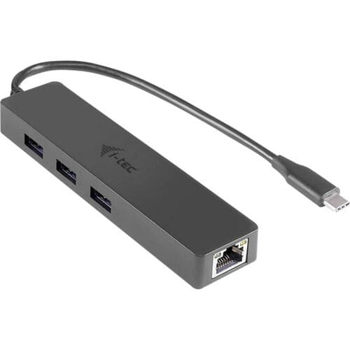 i-Tec USB-C Slim HUB 3-Port mit Gigabit Ethernet Adapter Netwerkadapter 10 / 100 / 1000 MBit/s USB-C