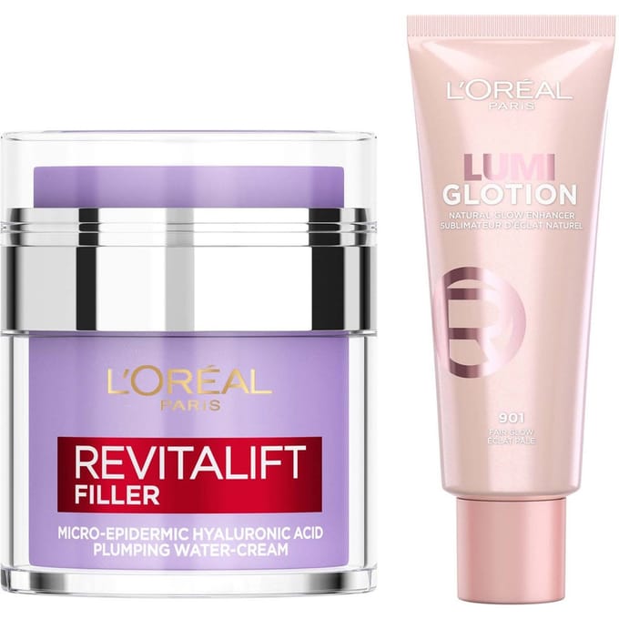 L'Oreal Paris Hyaluronic Filler Water Cream & Tinted Glow SPF50+ (Various Shades) - Pearl Glow
