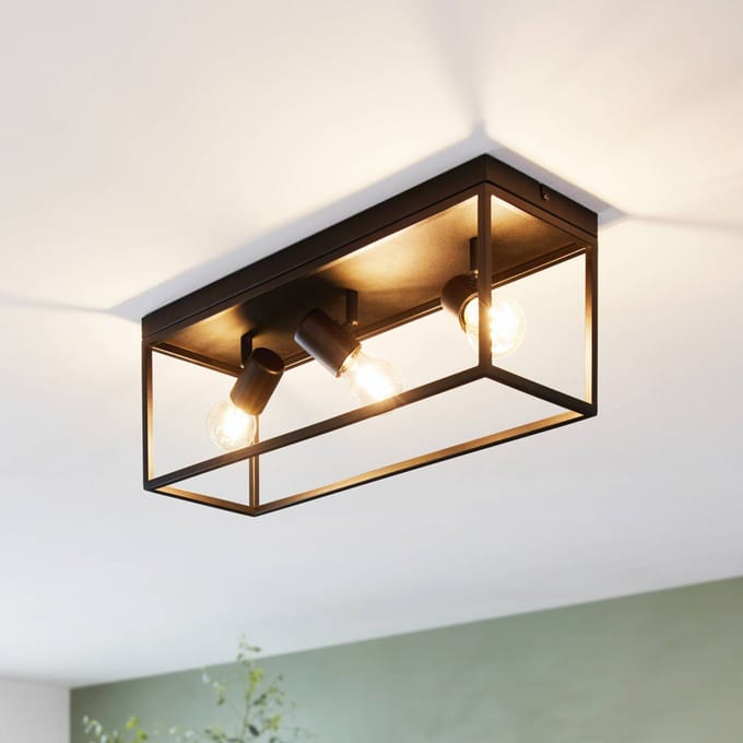 EGLO Silentina Plafondlamp - E27 - 54 cm - Zwart