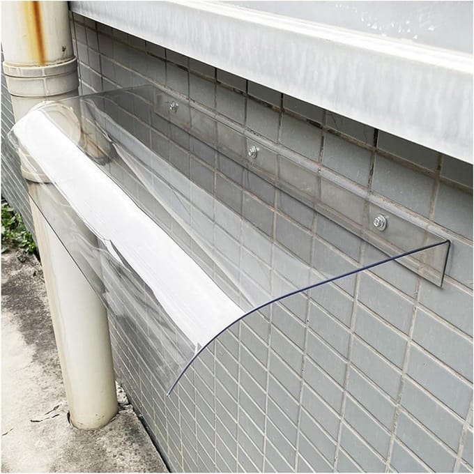 Transparante Luifel - Regenhoes Deur - Bescherming Buiten - Zware Polycarbonaat - 3.5mm dik - Transparant