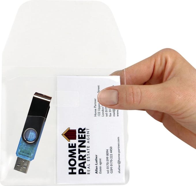 3L tas voor visitekaart en memory stick pak van 10 stuks