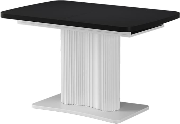 Vicco Eettafel Fenaro, Zwart/Wit, 120-160 x 80 cm uitschuifbaar