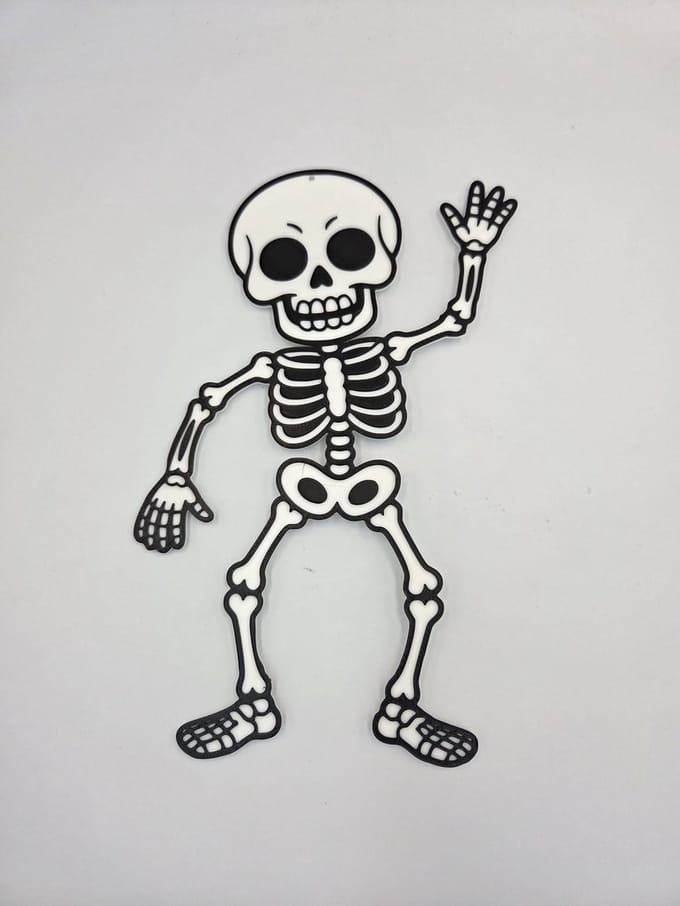 Halloween raamdecoratie skelet