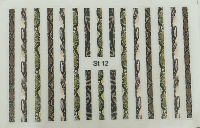 Korneliya 3D StickOn Reptile Stripes Nr 12