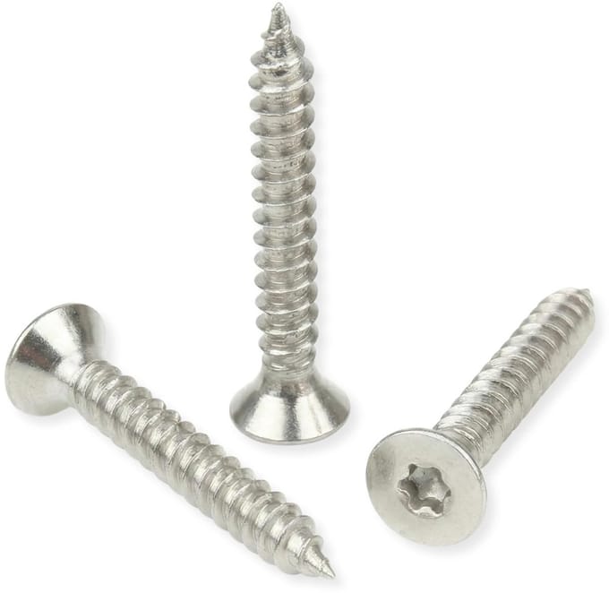 Houtschroeven RVS A2 6x120mm Verzonken Kop TORX | 300 Stuks