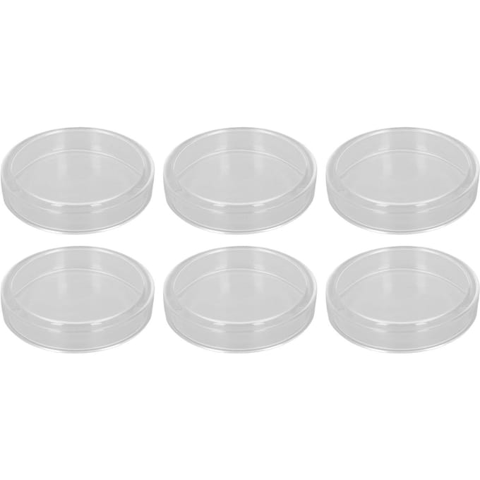 10 pièces Boîtes de Pétri de laboratoire en verre Boîtes de culture avec couvercles pour expérience de biorecherche white