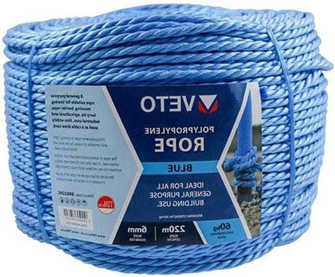 Polypropyleen Touw - Bindtouw Scheepstouw - Algemeen Gebruik - Waterdicht en Rotbestendig - 8mm x 220m - Blauw