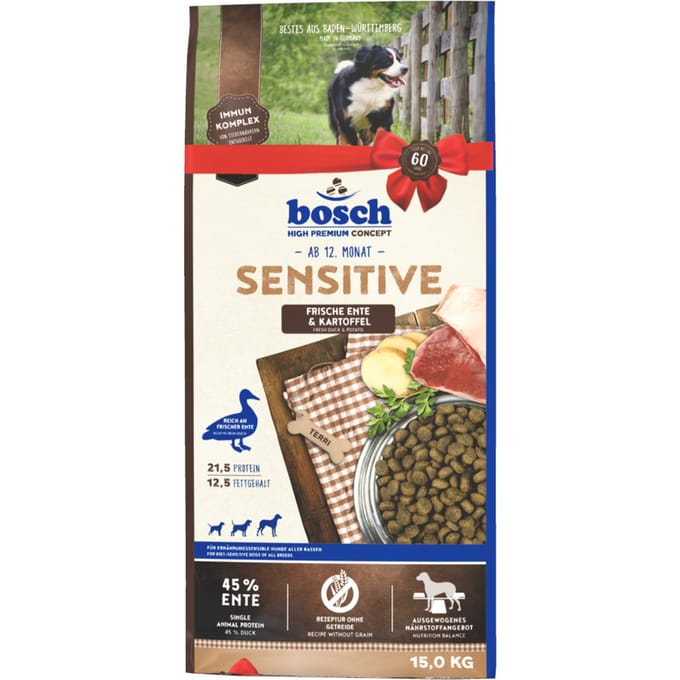 2x15kg bosch Sensitive Eend & Aardappel Hondenvoer