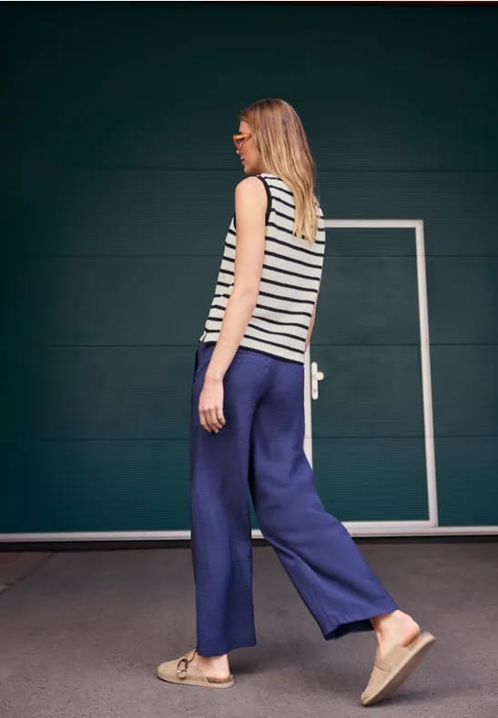 Top met V-hals in gebreide look