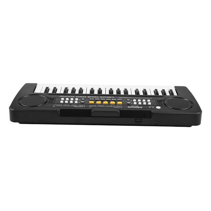 BIGFUN 37-toetsen elektronisch keyboard piano 8 tonen 8 ritmes 11 demo's 4 instrumentgeluidseffecten zwart