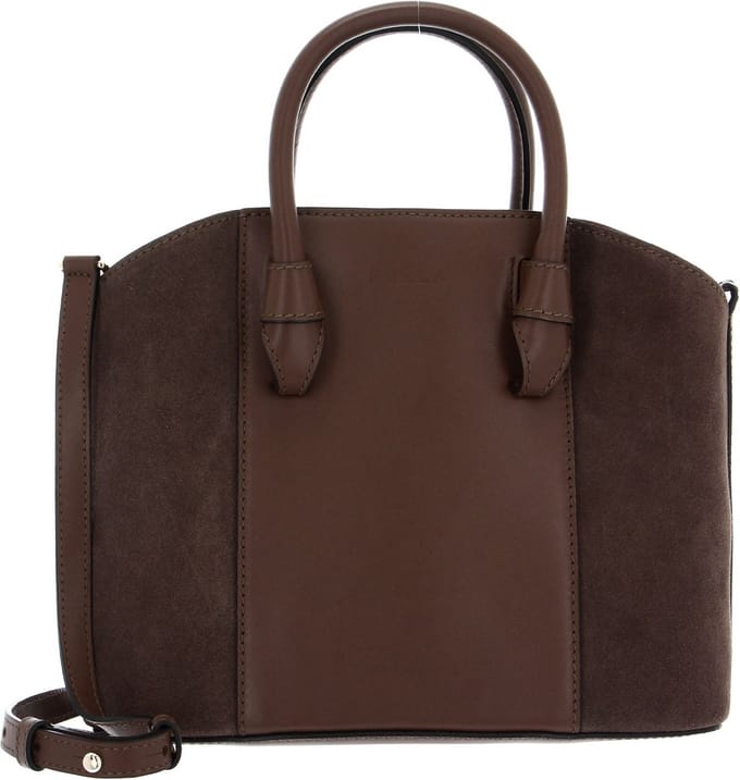 FURLA Leren Handtas Schoudertas Miastella Tote Bag Praline Bruine