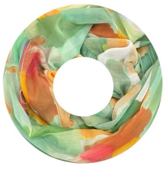 Dunne Colsjaal - Print - (32823#) - Groen