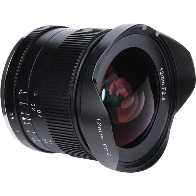 12mm F2.8 APSC Groothoek Handmatige Vaste Lens voor M43-vatting black