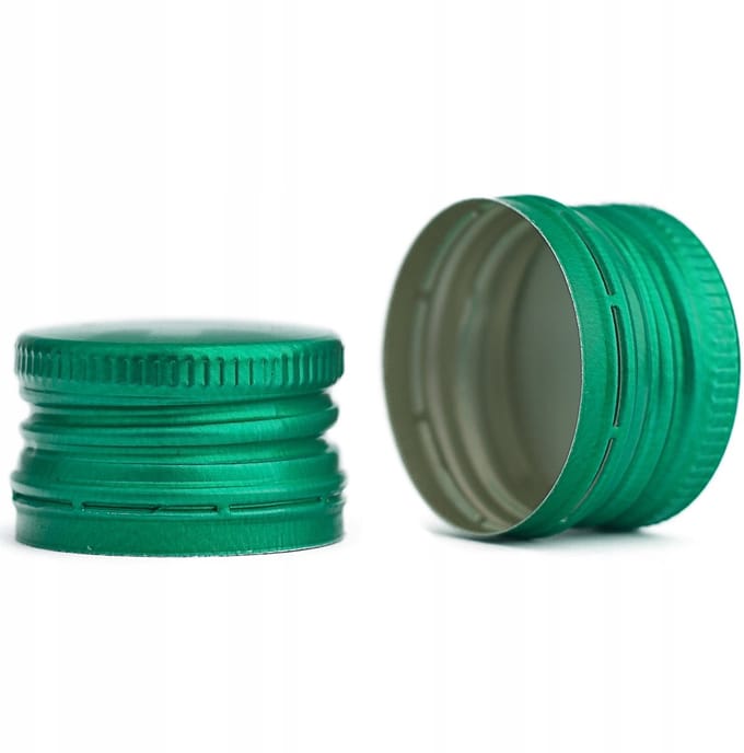 Bimberek - Aluminium Doppen - 28 mm - Groen - 50 stuks