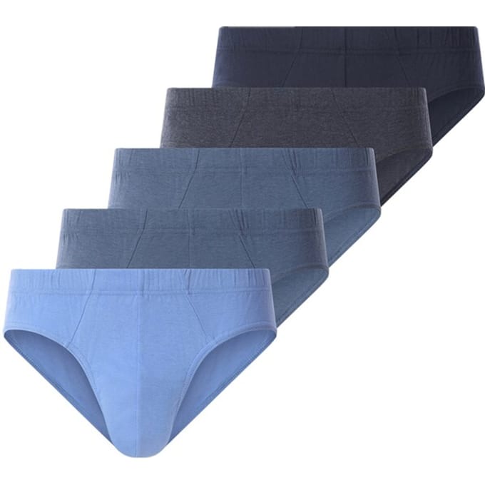 Jan Vanderstorm herren Sportslips, Set Van 5 - 07 - donkerblauw - Plus Size