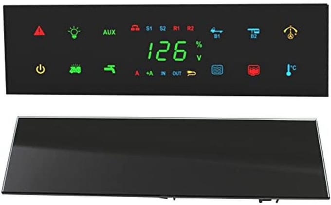 Bedieningspaneel voor Camper, Caravan en Boot - Zwart Glas met Touch Sensor