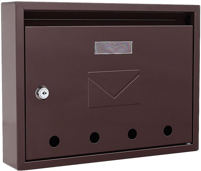 Rottner Brievenbus Imola - Bruin - 24x32x6 cm - Afmeting inworp:29,5 x 2 cm