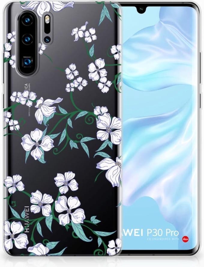 Huawei P30 Pro Uniek TPU Case Blossom White