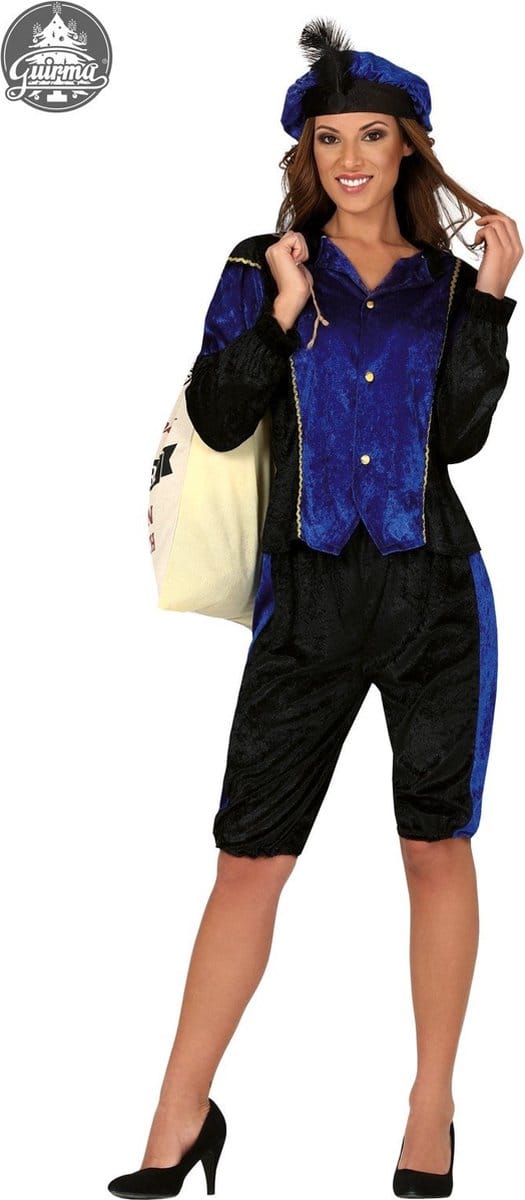 Dames pietenpak blauw - Maat XL