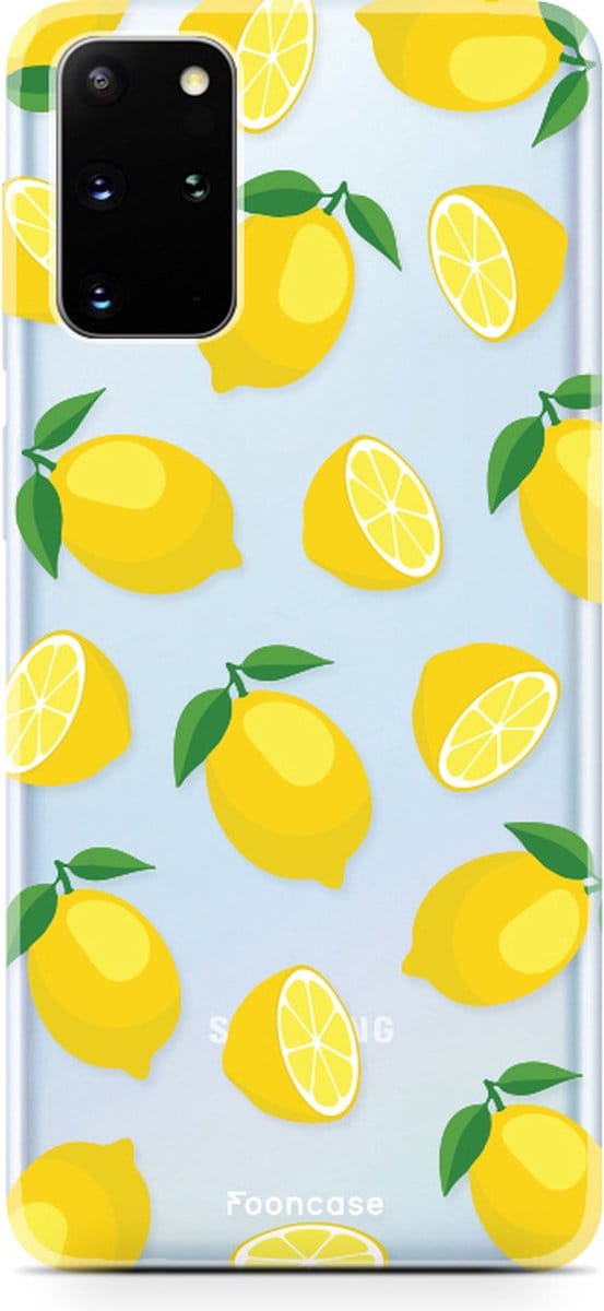Fooncase Hoesje Geschikt voor Samsung Galaxy S20 Plus - Shockproof Case - Back Cover / Soft Case - Lemons / Citroen / Citroentjes