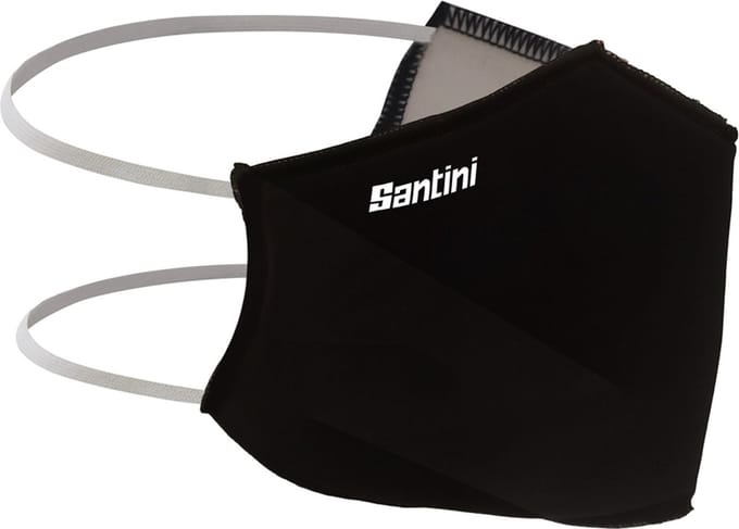 Santini UCI Washable Filter Mask ZWART - Maat UNI
