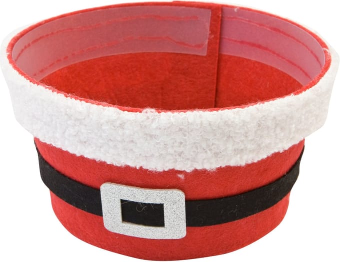 HOBI - Rode vilten Kerstmand 9 x 16,5 cm Kerstman