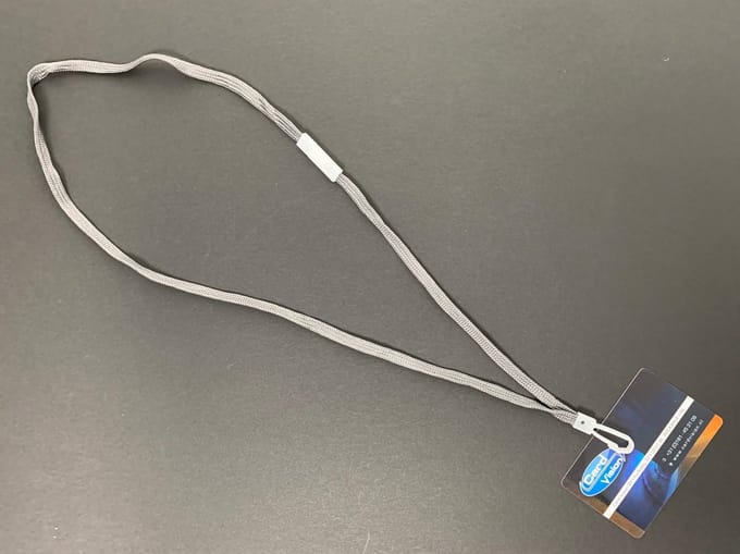 Keycord Met Plastic J clip Grijs