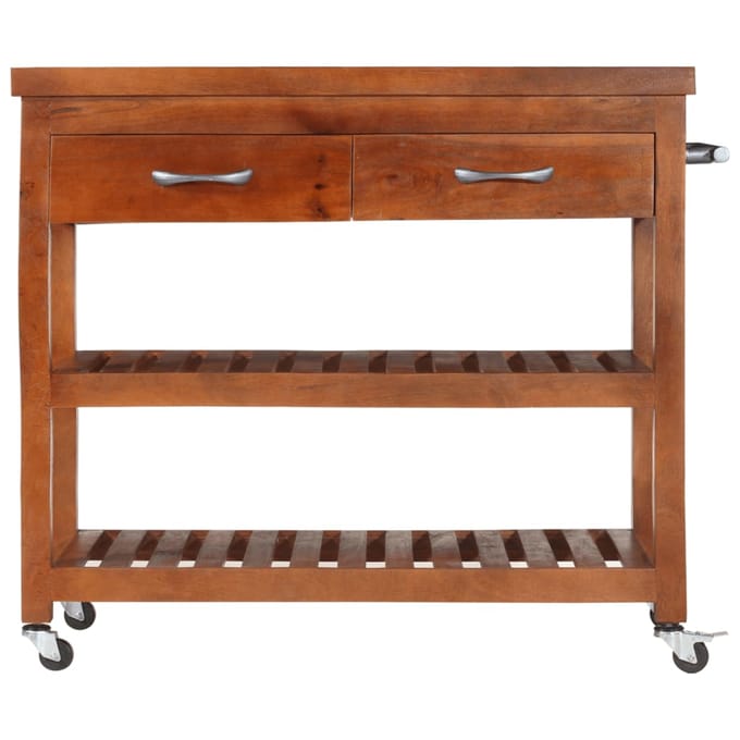 vidaXL - Keukentrolley - 100x48x89 - cm - massief - acaciahout