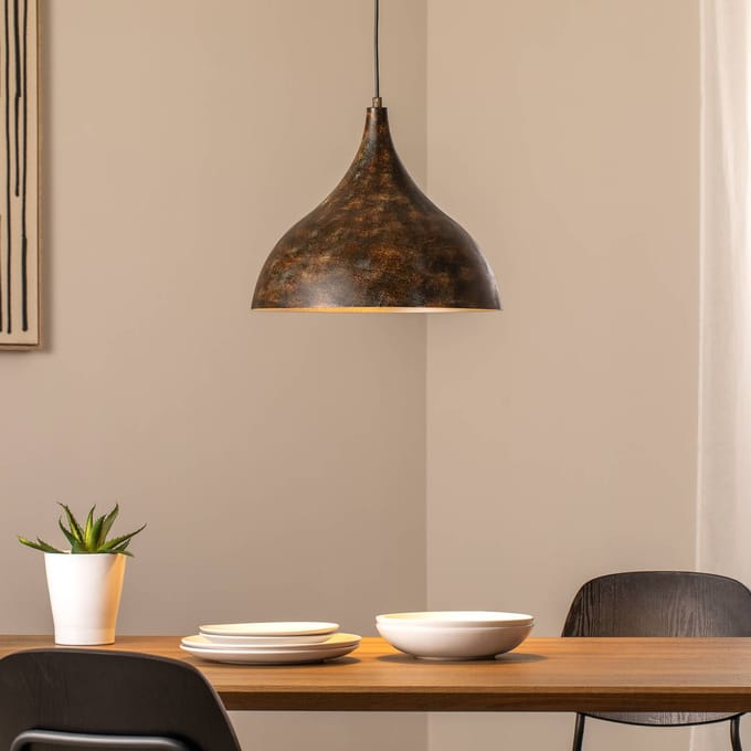 Opviq Hanglamp Bitlislim, antiekbruin, Ø 41 cm, metaal, E27