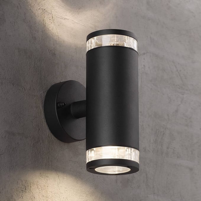 Nordlux Birk-wandlamp-up & down-2xGU10-zwart